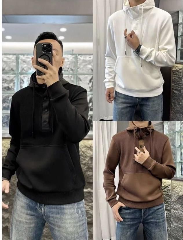 Novo moletom masculino outono inverno versátil estilo simples e preguiçoso patchwork manga comprida_voghion.com