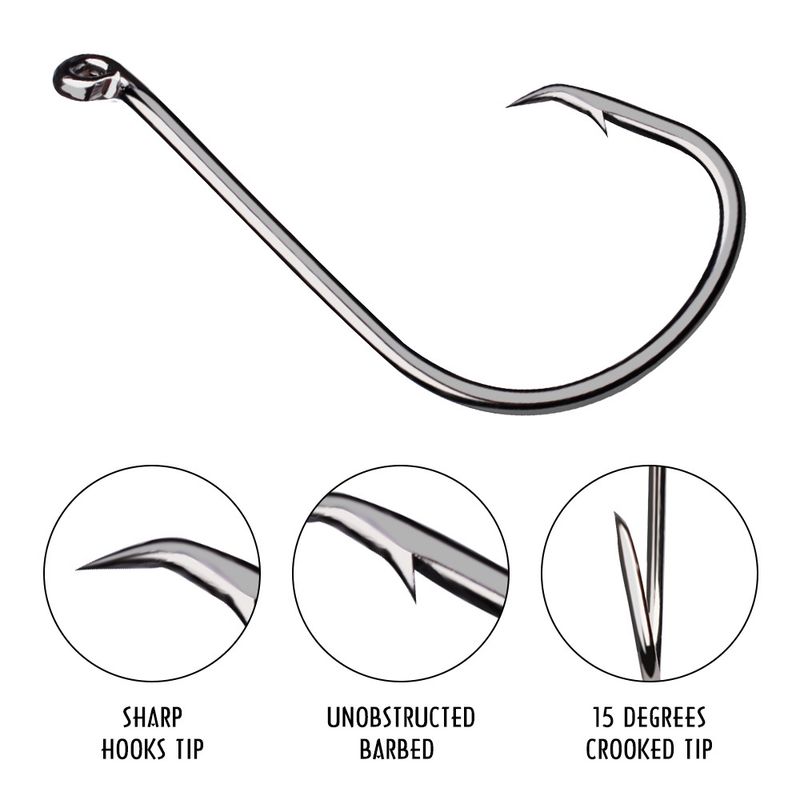 PRO BEROS Brand Fishing Gear High Carbon Steel Octopus With Barbed Fish Bulk Single Hooks 100 Pieces/Pack_voghion.com