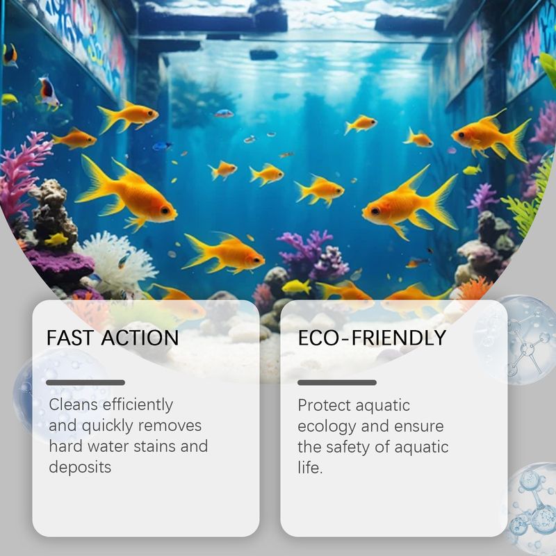 Jue-Fish Tank Stain Cleaning Spray, Stain Cleaning And Descale No Residue No Damage To Fish Cleaning Spray_voghion.com