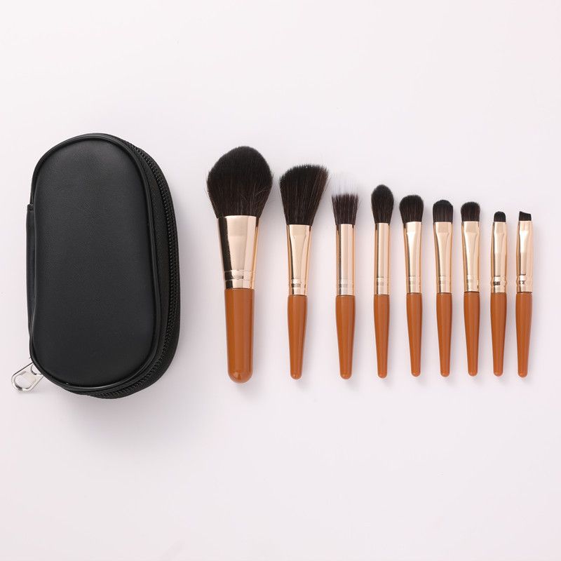 Mini-Make-up-Pinsel, 9-teilig, für Anfänger, tragbares Reiseset, komplettes Set mit weichen Borsten-Punktpinseln_voghion.com
