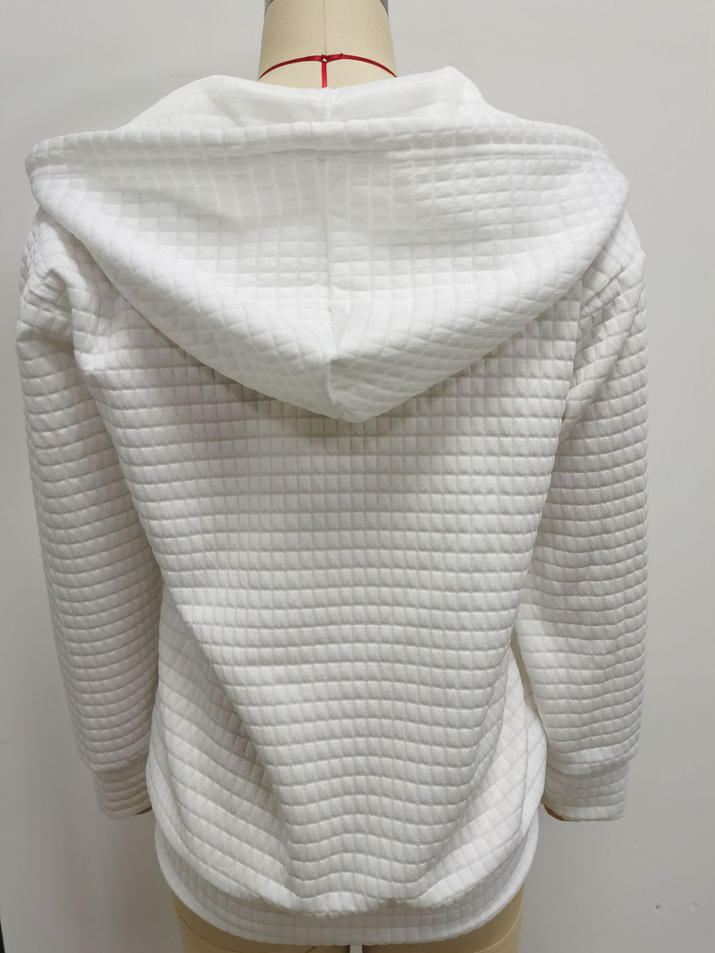 2023 Damen-Strickjacke mit Reißverschluss und Kapuze, langärmelig_voghion.com