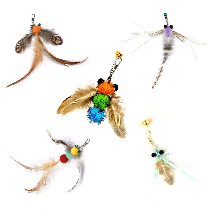 Testa di ricambio per bacchetta magica per gatti con piume di insetto simulate_voghion.com