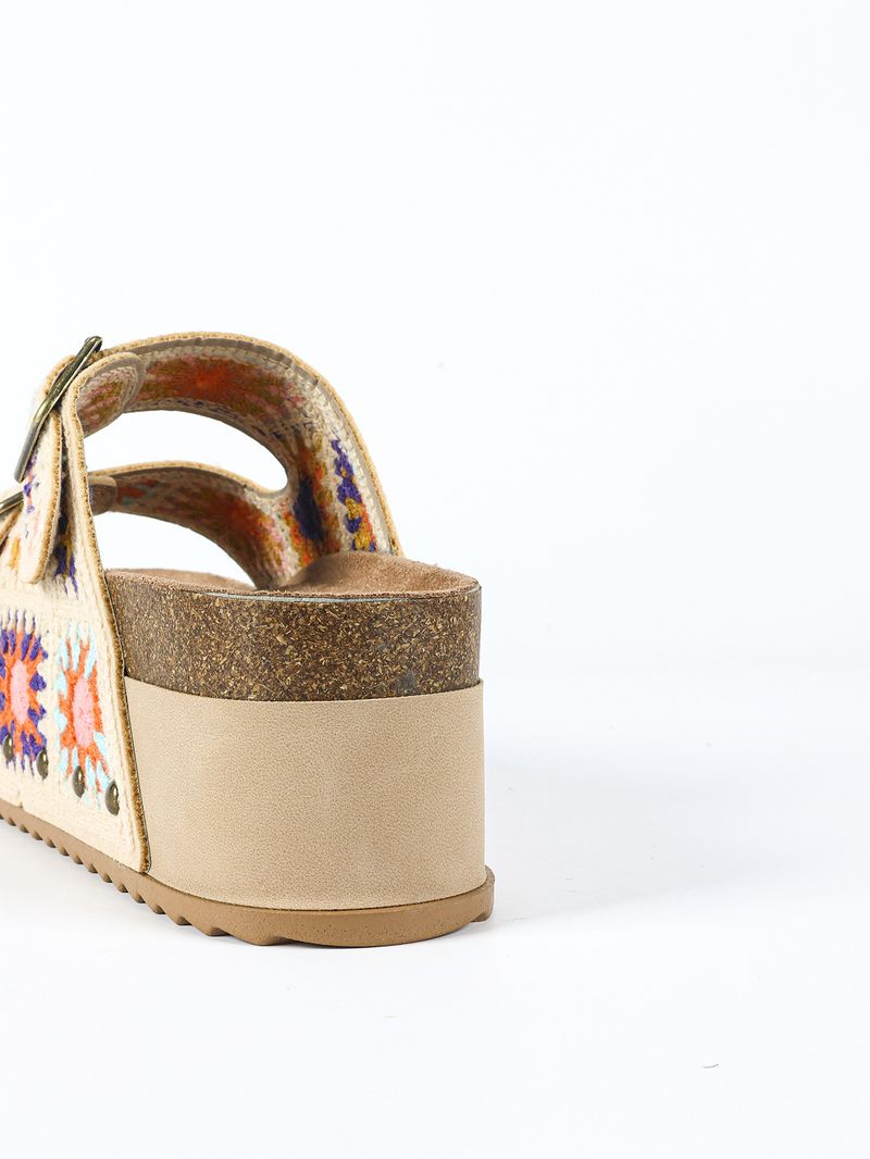Large Size Slipper Women All Match Thick Bottom One Button Color Sunflower Casual Slippers_voghion.com