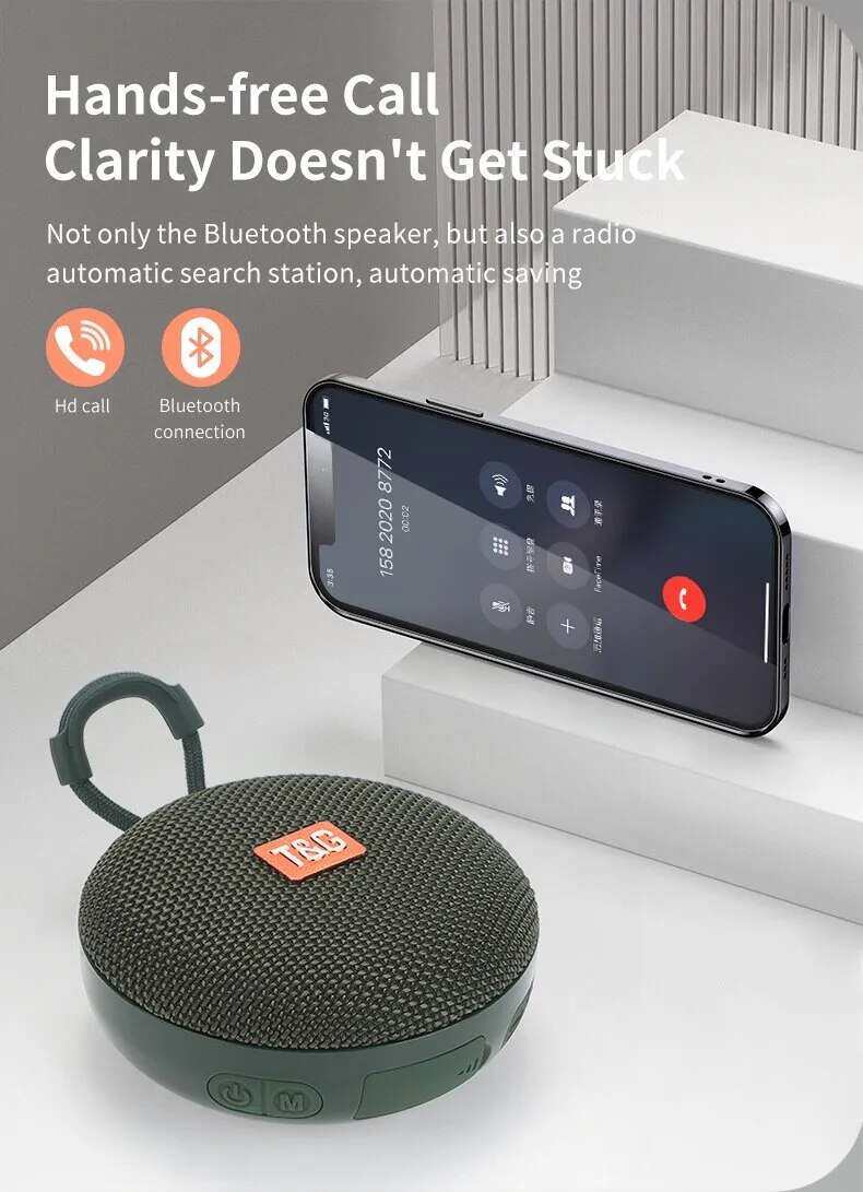 Bluetooth Outdoor Speakers Small Portable Speaker Loudspeaker Stereo Surround Support FM Radio TF_voghion.com
