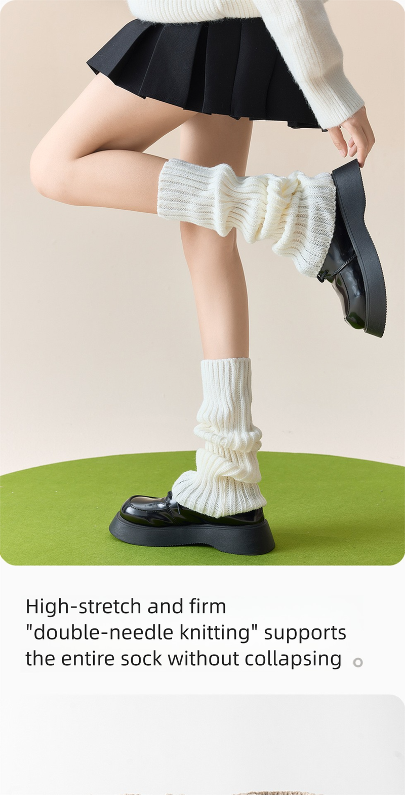 for Women, Slouch Autumn And Winter, Pair With Loafers, JK Leg Warmers, Calf Socks, Slimming Y2K Hot Girl Knitted Socks_voghion.com