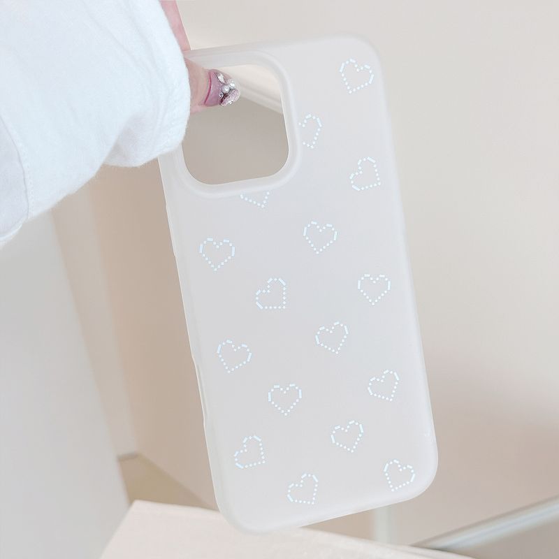 TechGlobe INS Pixel Style Herzhülle, passend für iPhone 16, iPhone 17 Pro Max, koreanisches schlichtes Design, Dropshipping, 11_voghion.com