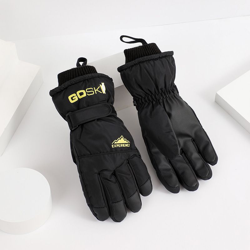 Gants de ski pour hommes et femmes, chauds, en coton, pour écran tactile, style couple, épais, coupe-vent, pour vélo électrique_voghion.com