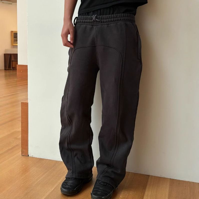 Herreklær design joggebukser herre street casual bukser hip hop casual bukser løse rette bukser_voghion.com