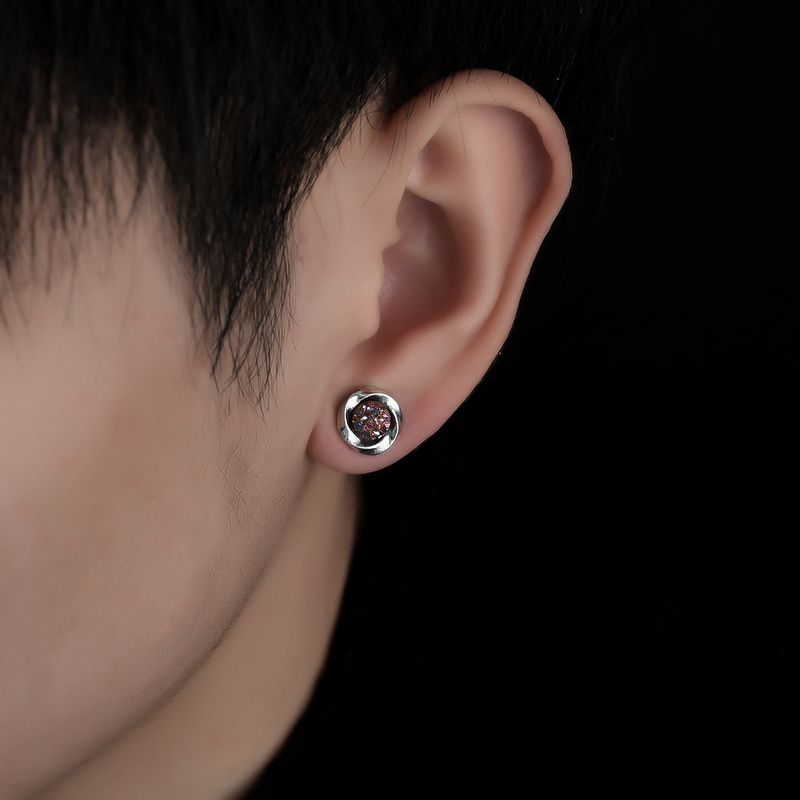 Orecchini a clip, brillanti orecchini Mobius, da uomo, con combinazione avanzata, alla moda e con design di personalità, set di orecchini magnetici da donna._voghion.com