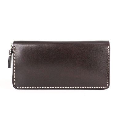 Echtes Leder Italienische Pflanzlich Gegerbte Oberschicht Rindsleder Herren Lange Brieftasche Reißverschluss Clutch Damen Multifunktional_voghion.com