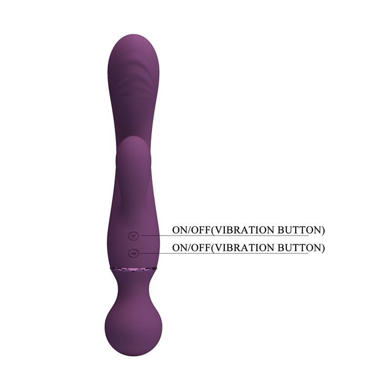 Eros Lab Baile 10 Frequency Powerful Vibration Dual-Head Silicone Massager Magnetic Charging Female Device Patila 55022_voghion.com