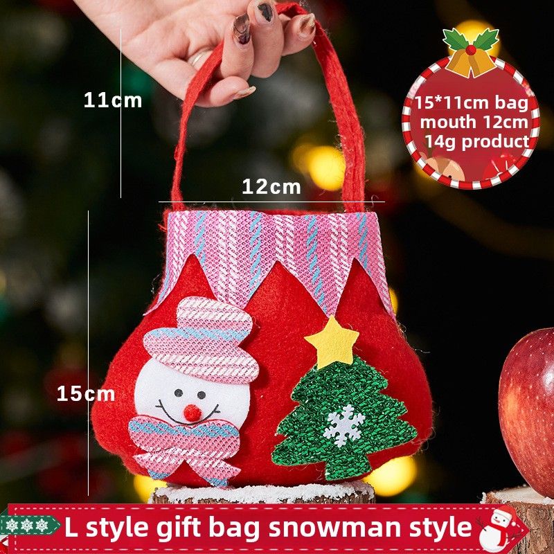 Christmas Applee Bag Barnpresentpåse Julaftonsgodispåse Julgodisinpackningspresentpåse_voghion.com