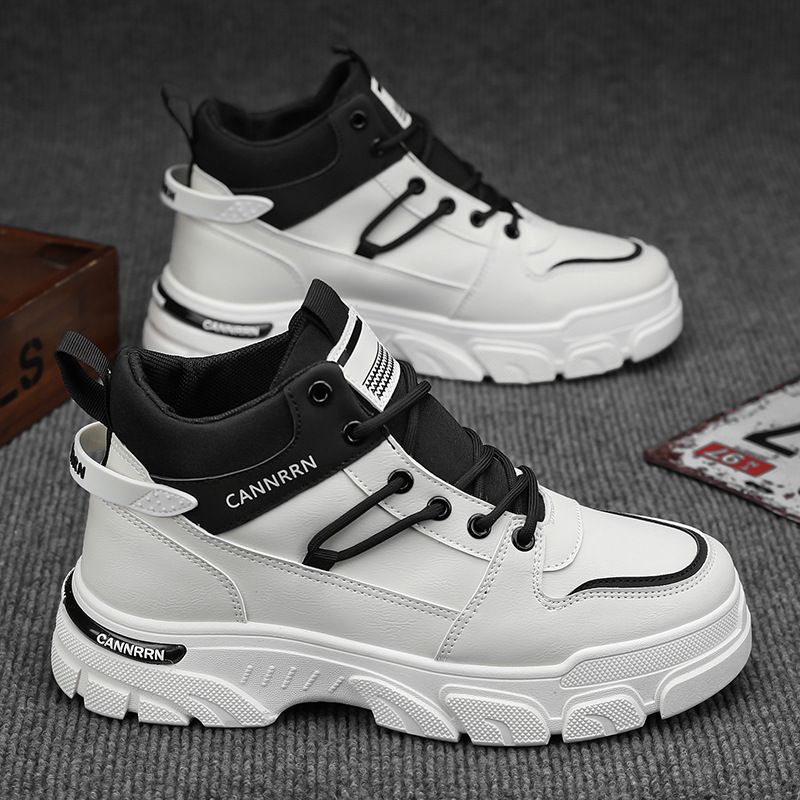 Men's Shoes High-top Martin Boots Men's Construction Site Work Overalls Shoes Non-slip Casual Short Boots_voghion.com