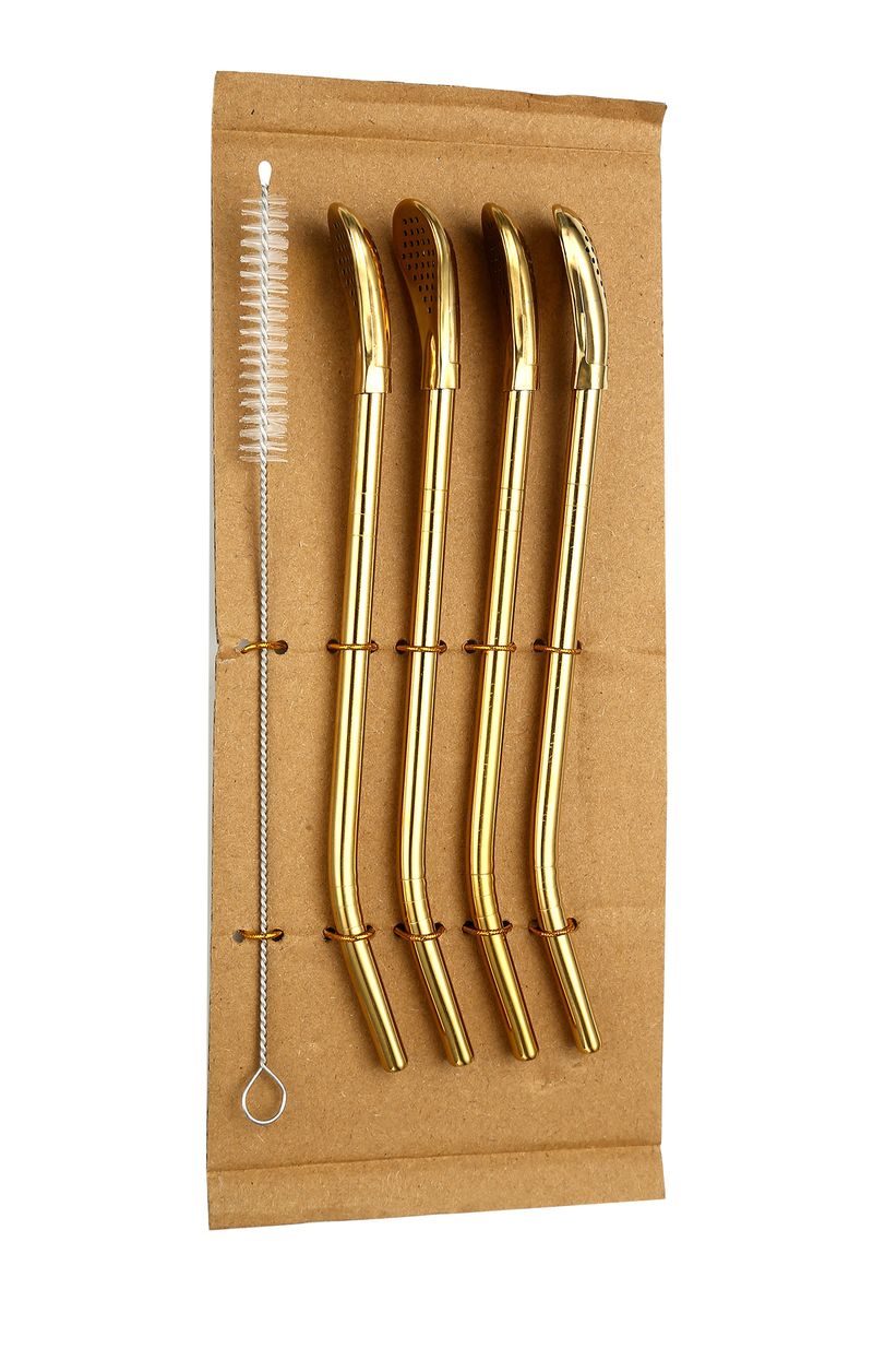 Set di stoviglie in acciaio inossidabile 304, cucchiaio di cannuccia, cucchiaio per tè al latte, cucchiaio per tè Mate, cucchiaio per mescolare staccabile_voghion.com