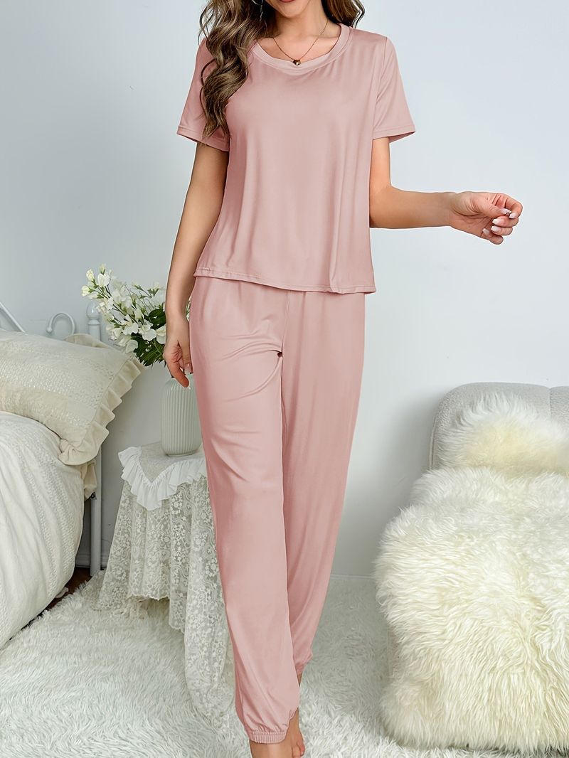 Summer Women's Loungewear Pajamas Women's Suit Comfortable Casual Simple Can Be Worn Outside_voghion.com