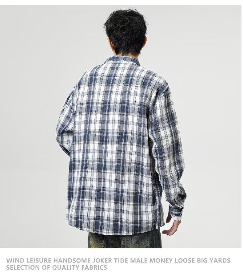 Cardigan giacca primavera autunno in stile college, camicia a maniche lunghe a quadri Nan, business chic alla moda_voghion.com