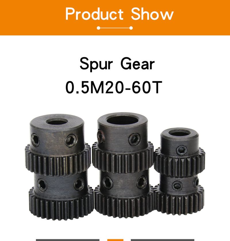 Motor 0.5M-42T/44T Bore Size 6/8/10 Mini Gear Wheel SC45#Carbon Steel Blackening Teeth Height 5 mm Transmission Parts_voghion.com