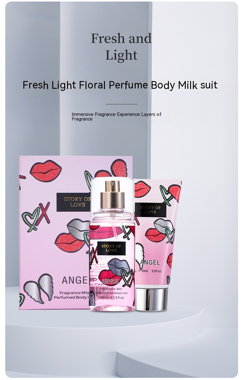 Perfume caliente de Vietnam, Sudeste Asiático, Tailandia, conjunto de Perfume para mujer, caja de leche corporal, conjunto de dos piezas, fragancia duradera, novedad de 2023_voghion.com