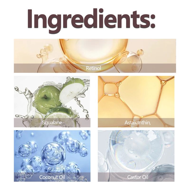 Retinol Augencreme, feuchtigkeitsspendende und feuchtigkeitsspendende Augenpartie, Massagepflegecreme_voghion.com