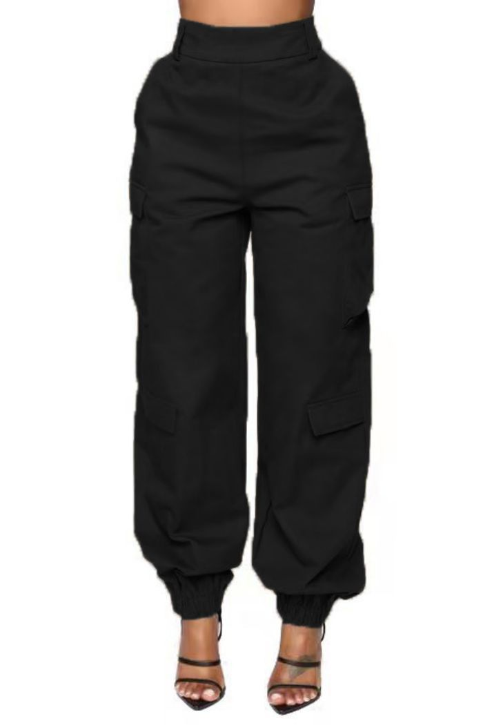 Pantalones de mujer con múltiples bolsillos, holgados, de calle, con pierna recta, tipo corsé, ropa interior larga_voghion.com