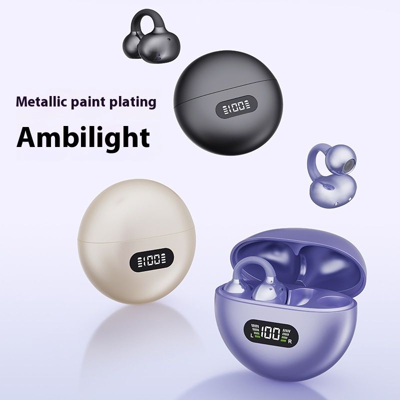 2025 New M79 Open Air Bone Conduction Bluetooth Wireless Clip On Long Range Noise Cancelling Earphone_voghion.com