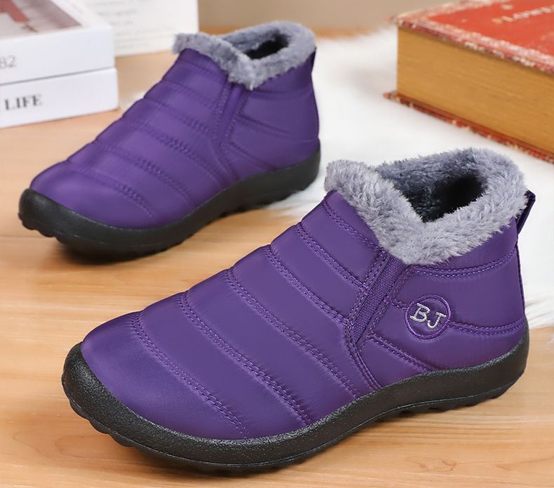 Damenschuhe Baumwollschuhe Winter Neue Außenhandel Paar Schneestiefel Plus Samt Verdickte Baumwollstiefel Polyurethan Warme Freizeitschuhe_voghion.com