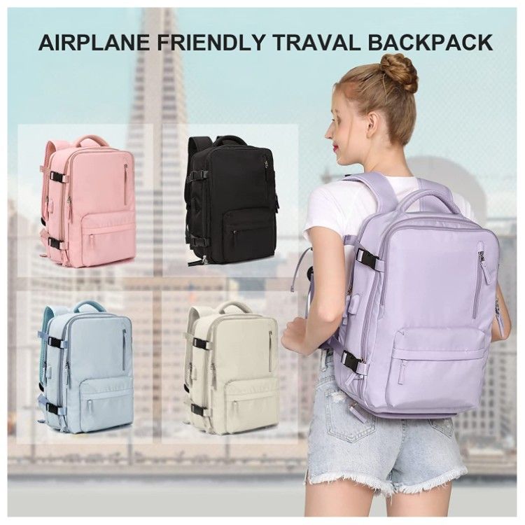 2024 Nova mochila de viagem recarregável USB de grande capacidade, mochila escolar multifuncional, mochila de estudante, bolsa de viagem tipo caixa, bolsa de viagem de negócios_voghion.com