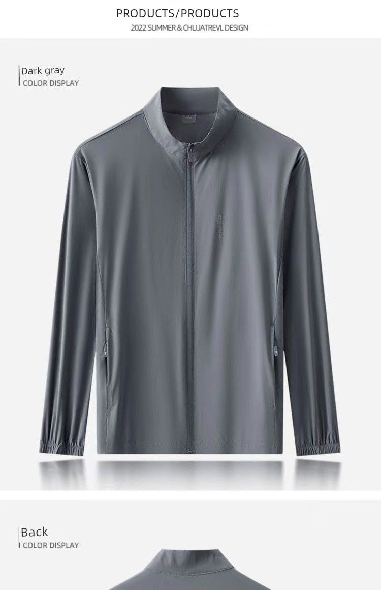 Sun Clothing Men's Summe Quick-Dying Beathable Ice Silk UV Potection Outdoo Spots Fishing Sun-Poof Clothes_voghion.com