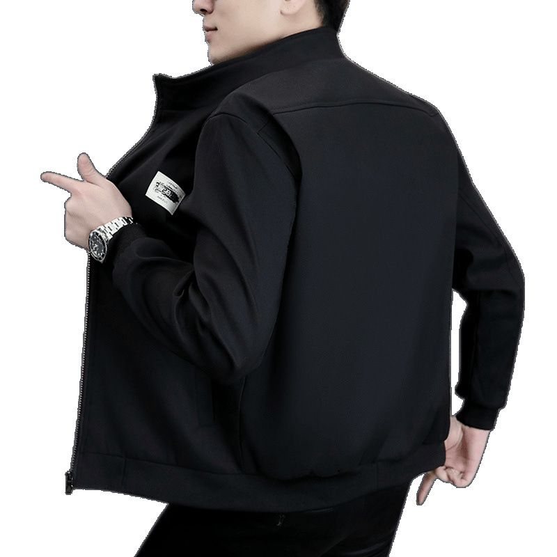 Veste à col montant fine pour homme, adaptée à toutes les saisons, nouvelle collection printemps 2025, manteau d'automne pour homme mature et stable_voghion.com