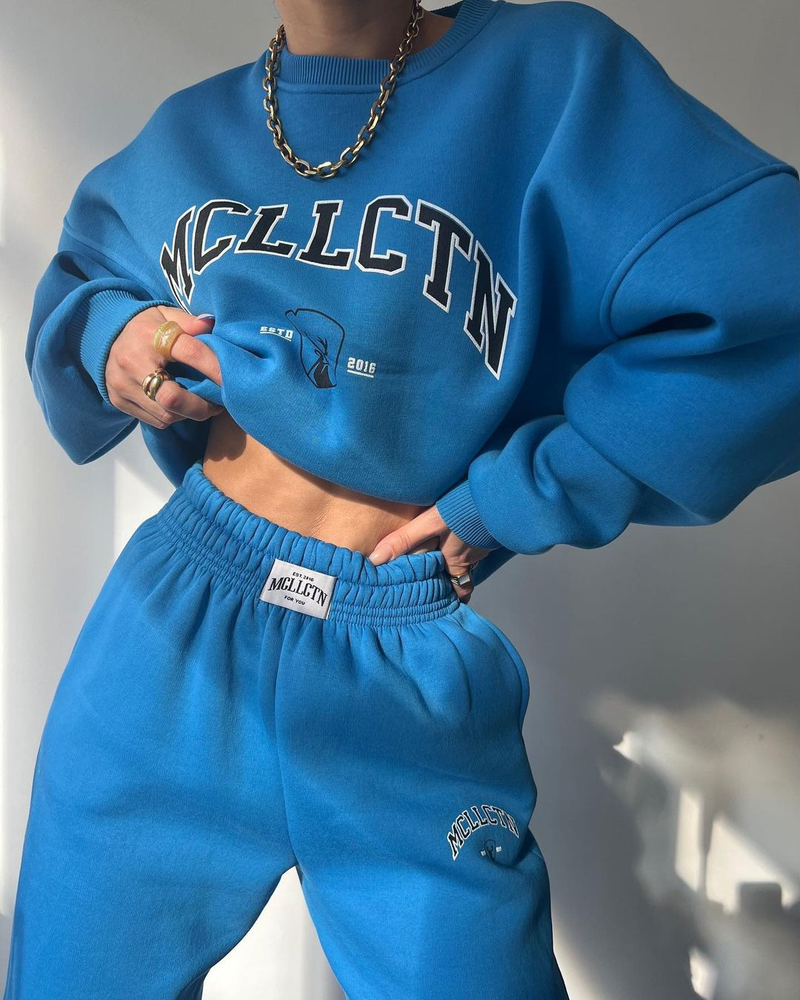 abbigliamento casual europeo e americano transfrontaliero moda stampata abito spesso più felpa in velluto pantaloni a maniche lunghe abito_voghion.com