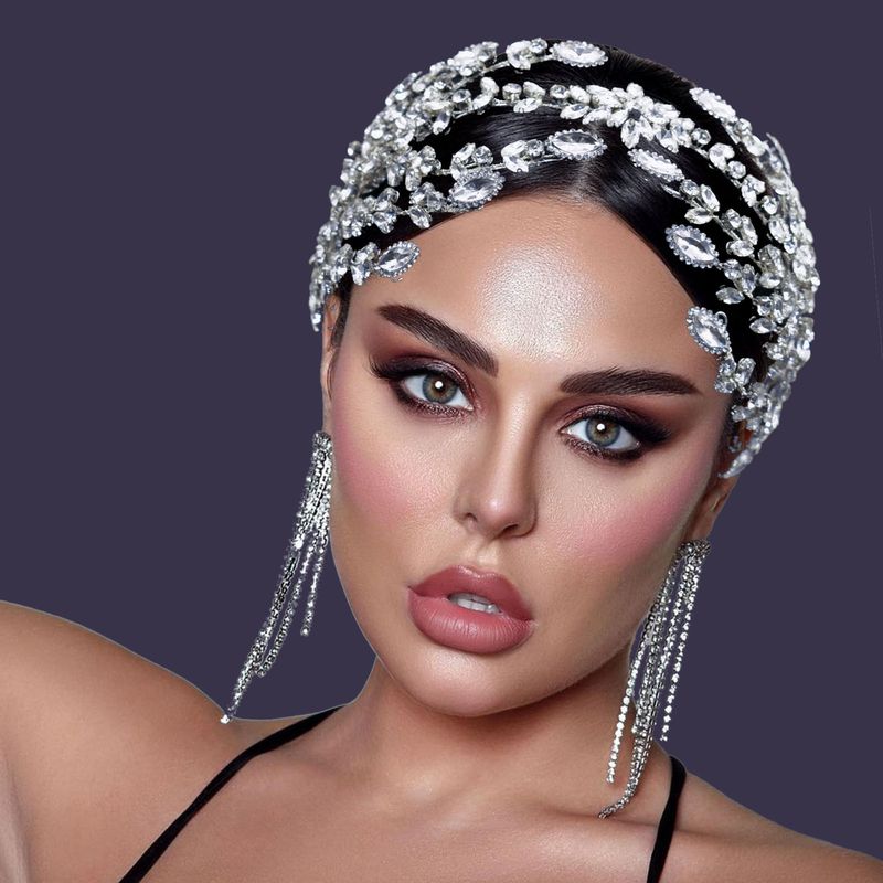 Vrouwen sieraden bruids hoofdband hoofdband handgemaakte strass haarstuk pers hoofdband bruiloft haaraccessoires_voghion.com