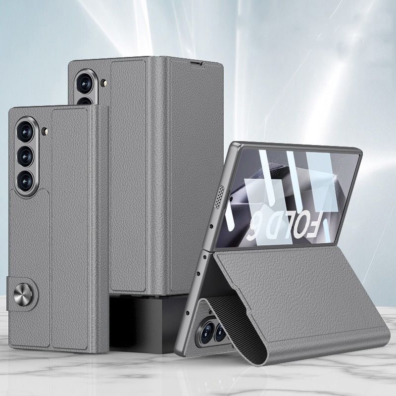 Applicabile alla custodia in pelle a conchiglia per Samsung zFold6, alla custodia per cellulare, alla custodia pieghevole personalizzata da uomo, alla custodia protettiva con supporto a membrana._voghion.com