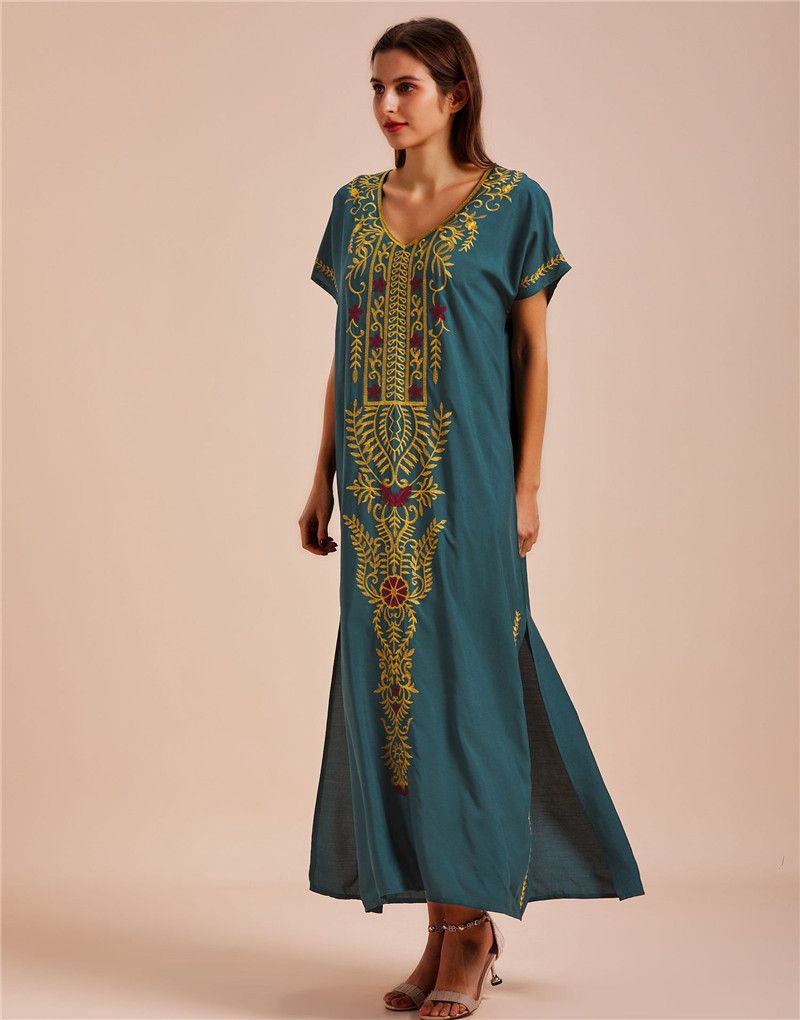 popolare copricostume da spiaggia ricamato in rayon da donna, stile abito ricamato, camicia di protezione solare per bikini al mare, 20 colori_voghion.com