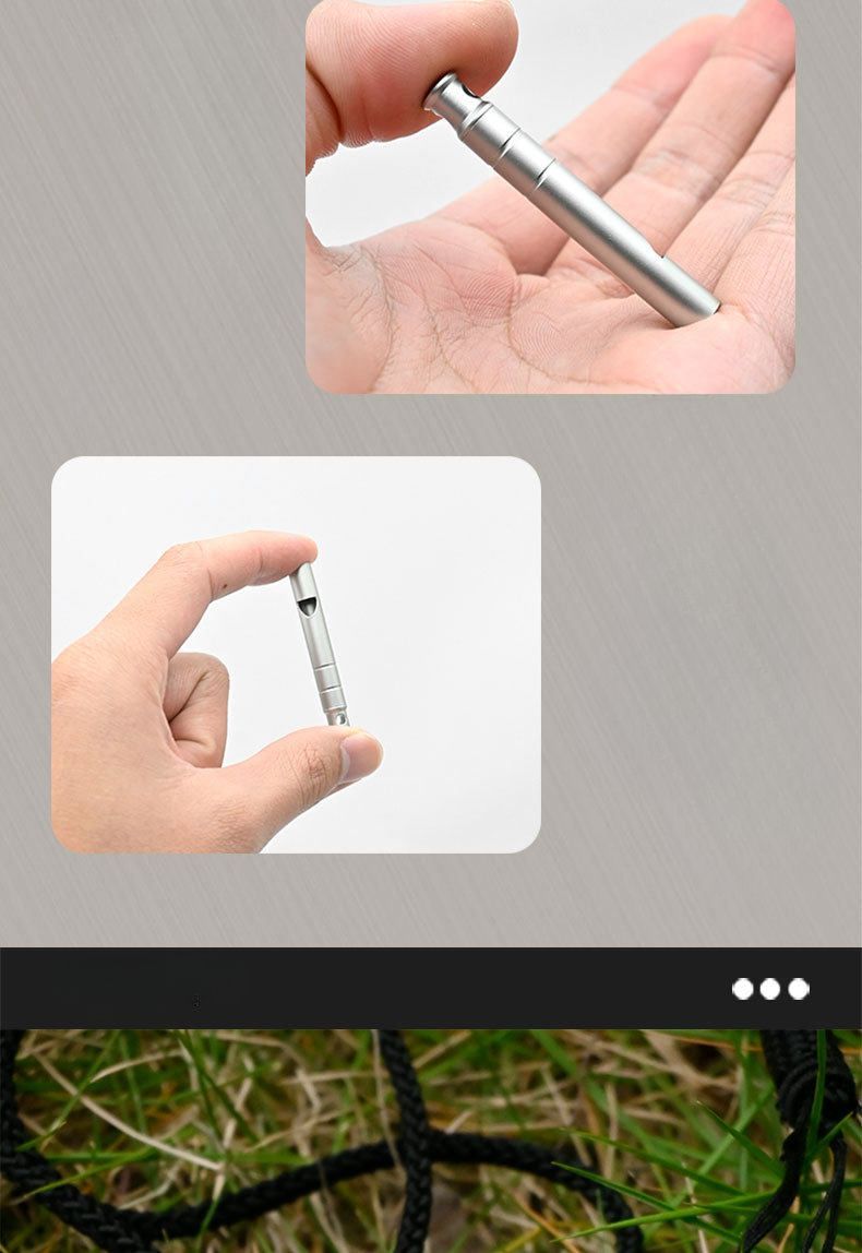 Sifflet de survie en alliage de titane, haute fréquence, pour alpinisme, entraînement d'urgence, compétition, portable_voghion.com