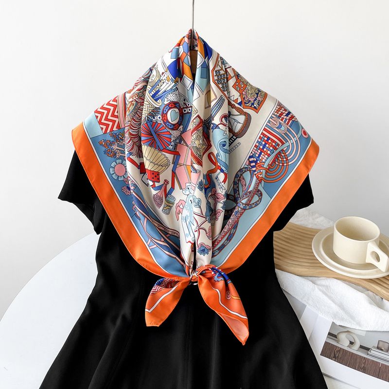 Sciarpa scialle in seta sintetica Silk 90 con effetto di alta qualità, per legare i capelli, leggera, traspirante e morbida_voghion.com