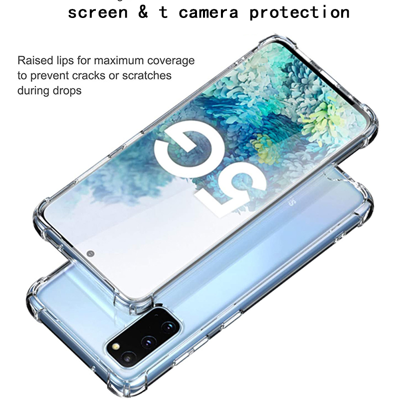 Triecienizturīgs silikona vāciņš caurspīdīgam telefonam Samsung Galaxy A04E A13 A14 A12 A52s A53 A30 A32 A22 A23 A24 A34 A42 A54 A51 A70 A71 A73 A82 A91 M33 M53 M51_voghion.com