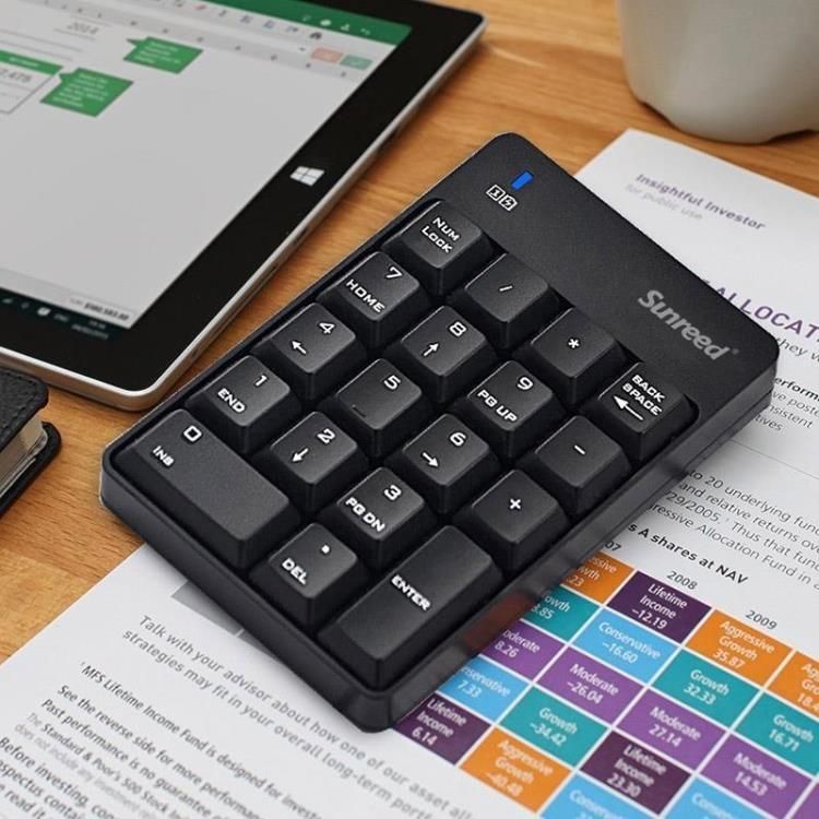 Sunreed Keypad Desktop Notebook Financial Accounting Cashier Wireless Digital Key Mouse Suit_voghion.com