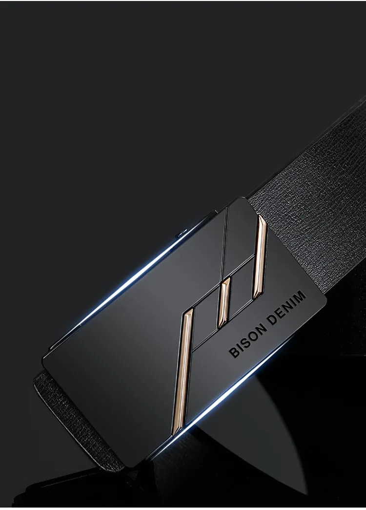 HOT Automatic Alloy Buckle High Quality Fashion Business Cow Genuine Leather Belt for Men_voghion.com