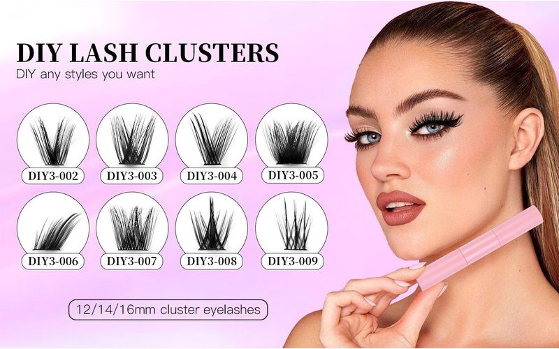 Beauty Health Oblique Flying Hot False Eyelashes Thick Diy Eye Lashes Segmented Single-Cluster Grafting False Eyelashes_voghion.com