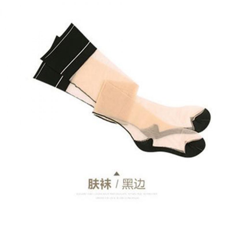 2025d Edge Stockings Lange Tube Sexy Beinsocken mit vertikaler Naht und kubanischem Absatz für Frauen in Grau und Rot_voghion.com