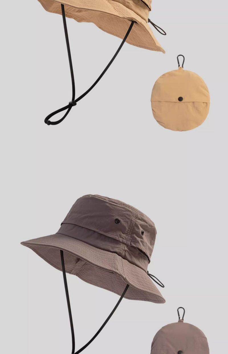 Cappello da pescatore estivo da donna, pieghevole, ad asciugatura rapida, per escursioni all'aperto_voghion.com