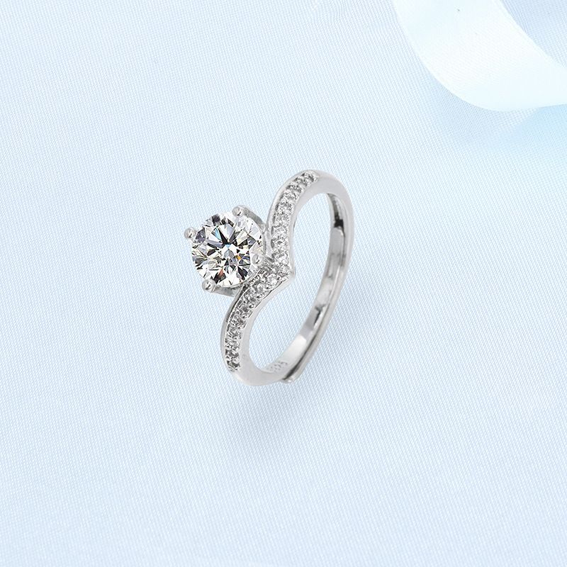 Hochschöner Mosang-Ring, Kronprinzessin mit Blumen, deren Farbe nicht verblasst, einzigartiger und exquisiter Heiratsantrag_voghion.com