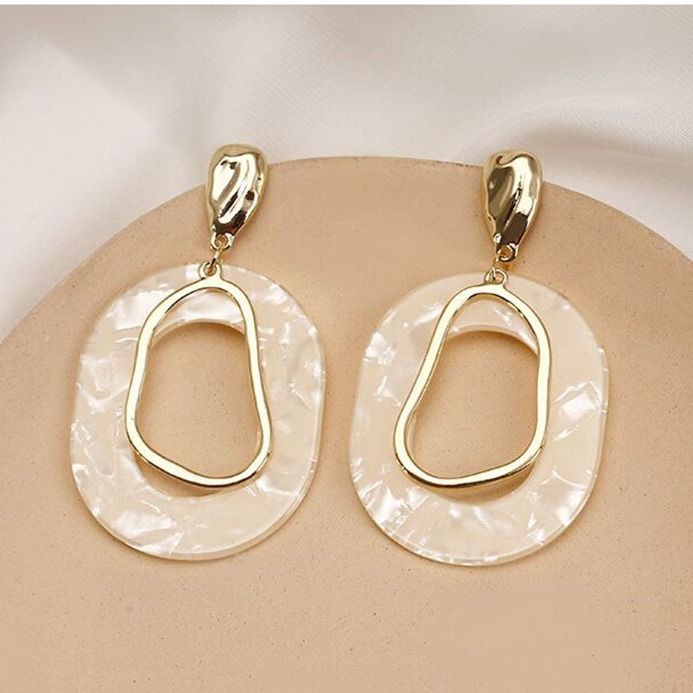 Orecchini a cerchio esagerati per donne, eleganti, lunghi, versatili, semplici, geometrici, pendenti._voghion.com