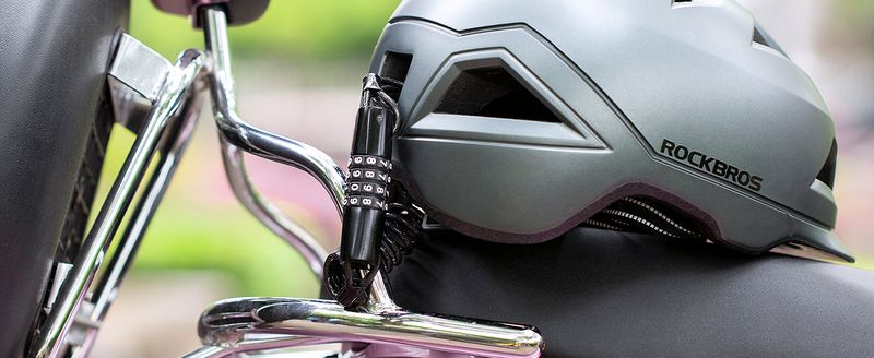 Lucchetto per bicicletta e moto ROCKBROS mini lucchetto a combinazione lucchetto per casco lucchetto a cavo_voghion.com