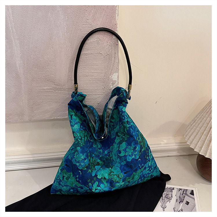 Damentaschen Freizeit Lazy Style Stickerei Zen Tragetasche Große Kapazität Leichte Pendler-Schulter-Umhängetasche Für Frauen_voghion.com