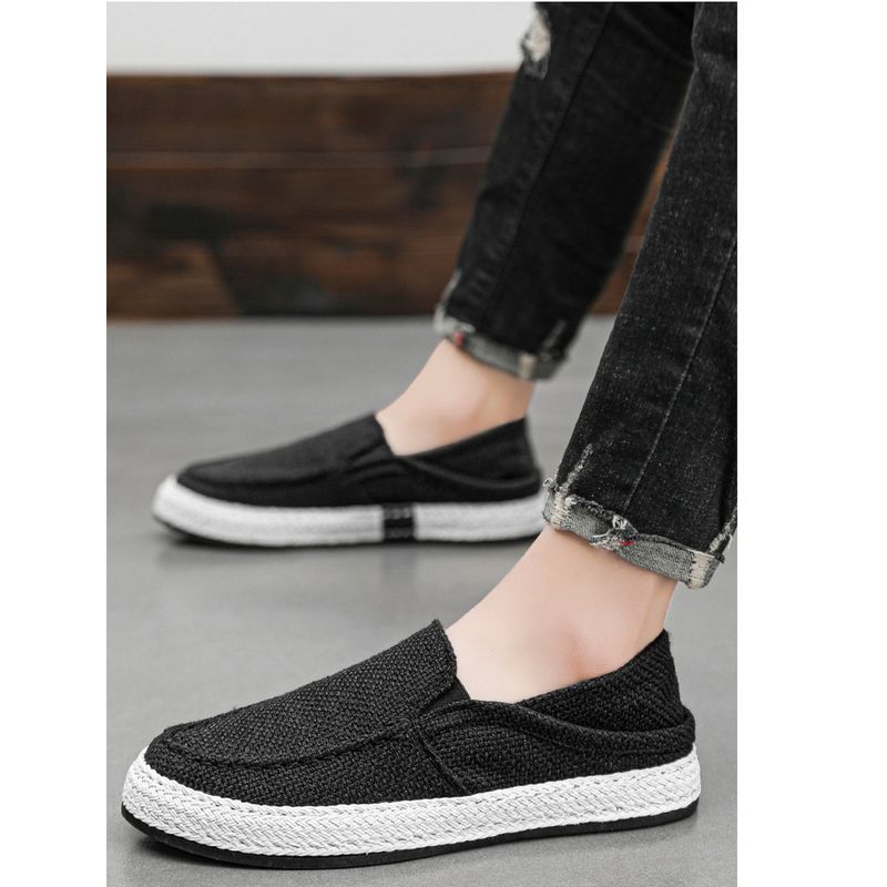 Canvas Summer Atmungsaktiv 2024 Männer Casual Villsäiteg Rutschfest Anti-Geroch Soft Sohle Board Schong_voghion.com