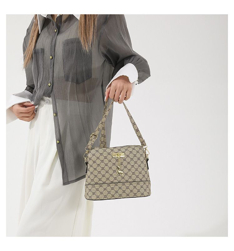 Borsa a tracolla monospalla con texture da donna, modello Advanced Deer Hanging, modello 2024, nuova moda_voghion.com