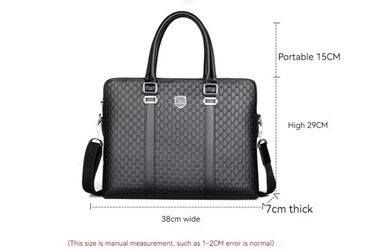 Borsa da lavoro, valigetta a doppio strato, portadocumenti A4 multifunzione per computer per il tempo libero, borsa ufficiale, borsa da uomo alla moda_voghion.com