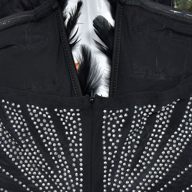 Dammode dam enfärgad sexig mesh strass byxor jumpsuit Nyårsaftonklänning_voghion.com