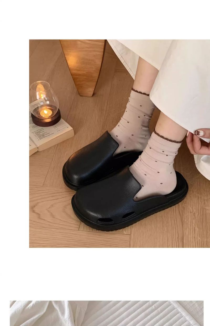 2024 Sommer neuer Stil Mädchen High-End reine Farbe einfacher Stil Baotou modische Outdoor Retro Ins Stil Strandschuhe_voghion.com